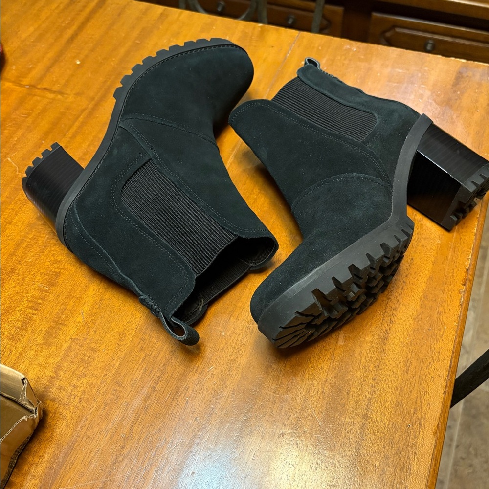 UGG Black Suede Chelsea Ankle Boots
